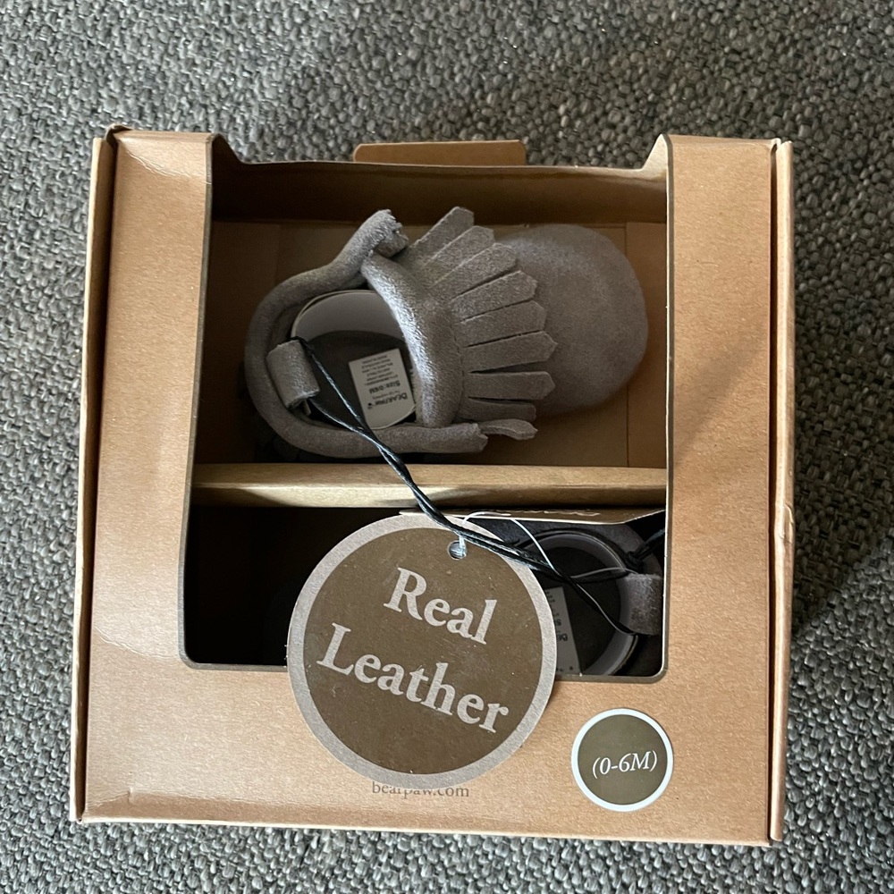 BearPaw Gray Baby Walker Shoes
